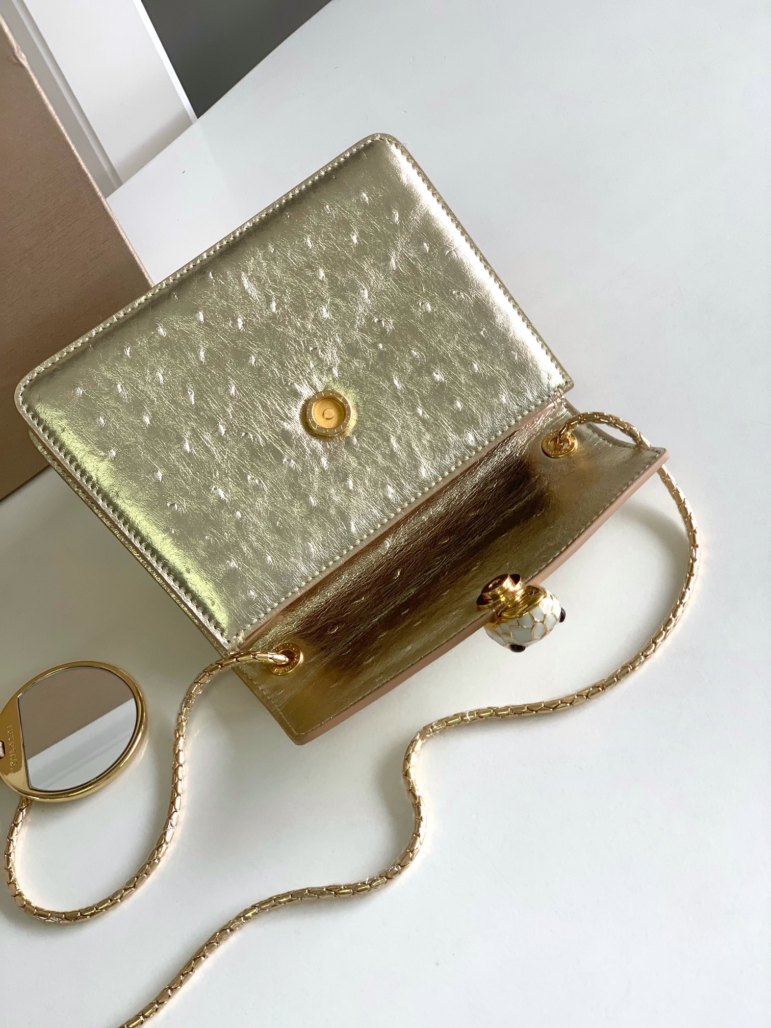 Bvlgari Serpenti Forever Small Crossbody Bag Gold